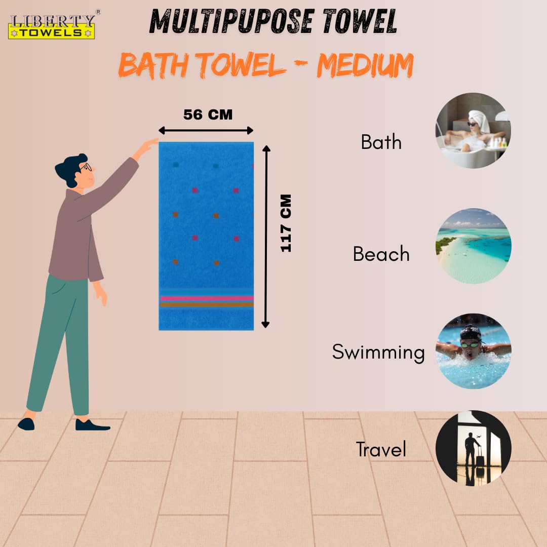 Liberty Towels Ultra Zero Twist 100% Cotton Large Size Towel 500 Gsm | Ultra Soft, Highly Absorbent, Quick Dry Bath Towel (Green)