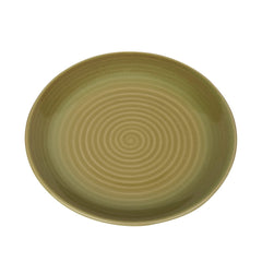 Studio Pottery Handcrafted Ceramic Dinner Plates Set Of 2 - Sage Green, Diameter: 10 Inches | Full Plates - Ceramic Platter - Sage Green Collection