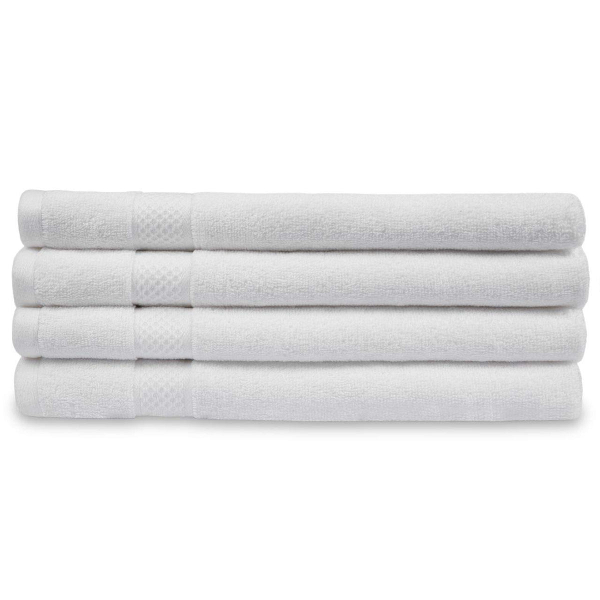 Divine Overseas Luxury Cotton Yarn Soft Extra Absorbent & Durable Hand Towel Gsm 800 (White) - Pack Of 4
