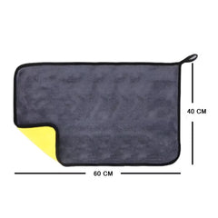 Detachi Dual Sided Microfiber Cloth 1000 Gsm | Thick Lint & Streak-Free Multipurpose Cloths | Absorbent Extra Thick Plush Towel For Cleaning, Washing & Drying - Dual (4 Pcs)