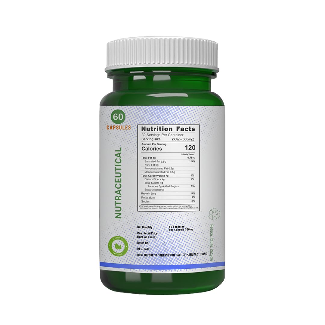 Rudrang Nutri Store Garlic Extract Veg Capsules Cardiovascular Support, Immune Boost, Detoxification | 400mg 60 Veg Capsules 100gm 0.2lbs