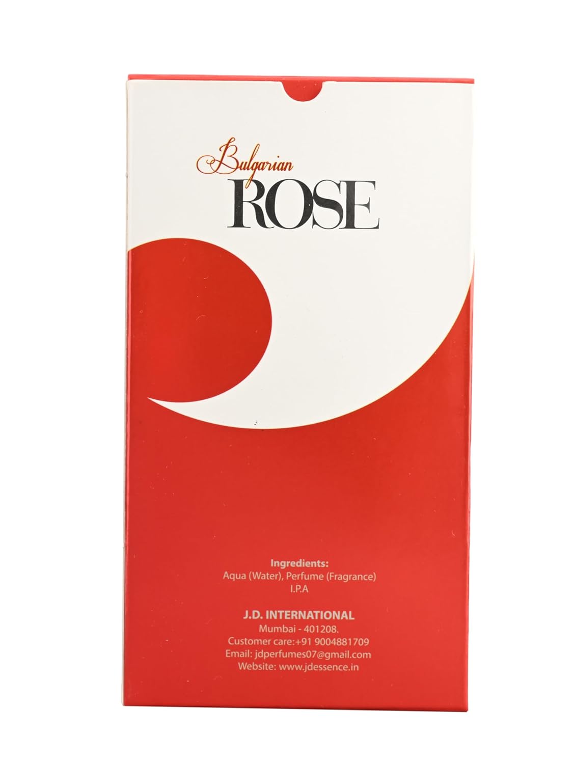 JD International Bulgarian Rose Apparel Unisex Perfume With Long Lasting Fragrance - 100ml, 3.4 Fl.oz. | Perfume For Men & Women