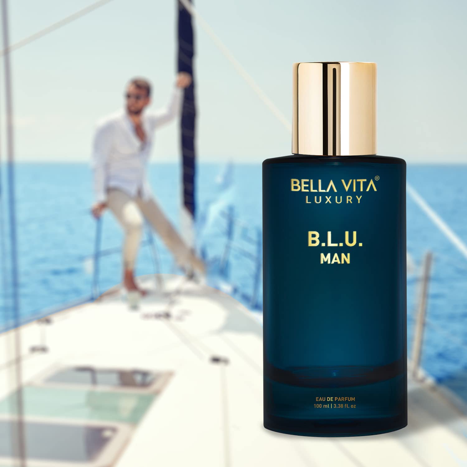 Bella Vita Luxury B.L.U. Man Eau De Parfum 100ml 3.4 Fl.oz. Long Lasting | Gift For Husband