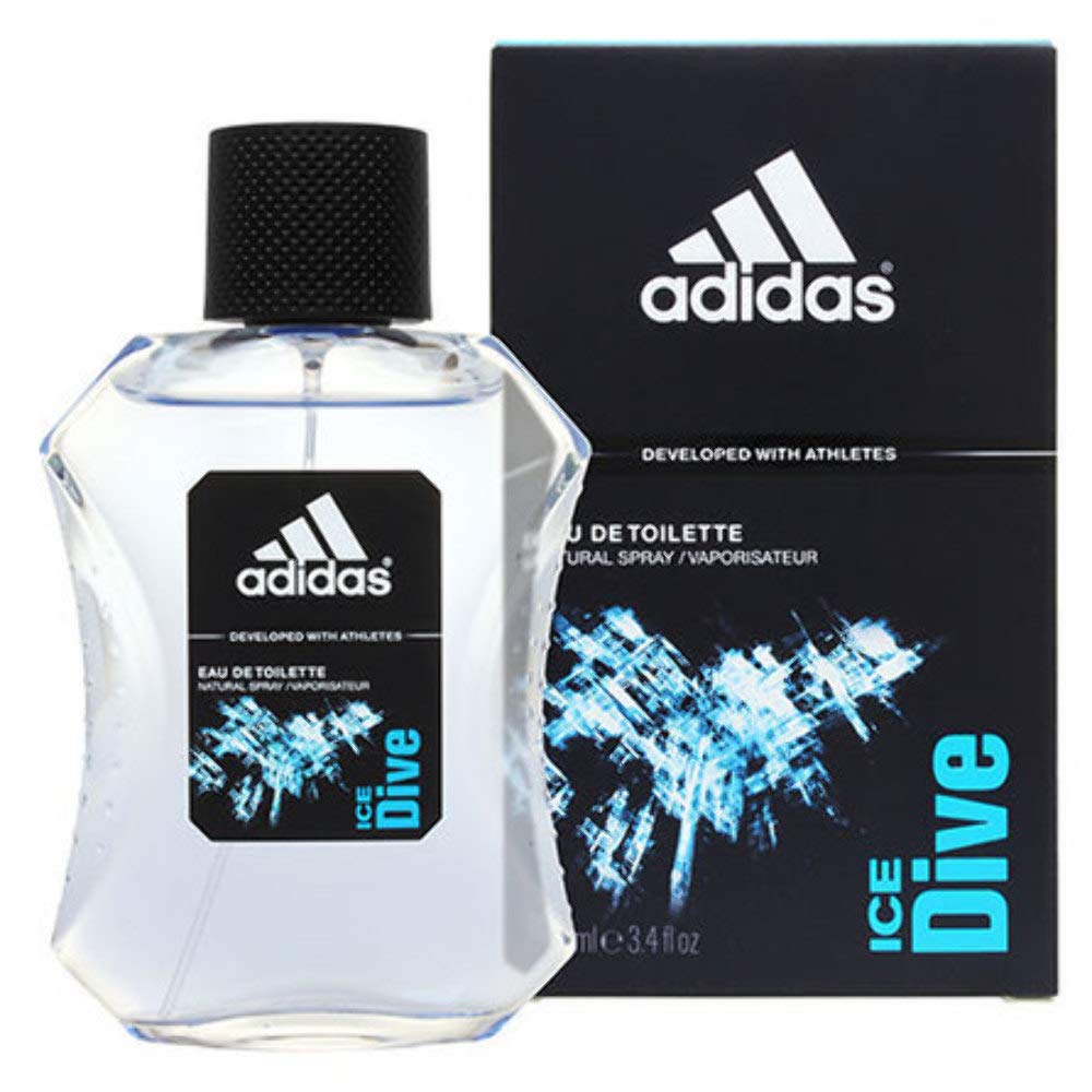 Adidas Fresh Ice Dive Eau De Toilette Spray 100ml 3.4 Fl.oz. Developed With Athletes | Perfect Gift For Boyfriend