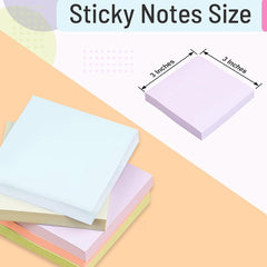 Sticky Notes 400 Sheets Cube (4 Colors X 100 Sheets Each) | Ideal For School, Office & Home