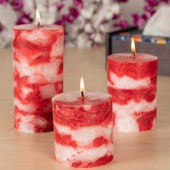APPLE CINNAMON CHUNK FRAGRANCE CANDLE SET OF 3 | 3 *4 *6INCH EACH BEST GIFT SET