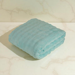 Hanker Bubble Luxury Feather Feel Bath Towel 400gsm | Instant Dry Fabric, Ultra-Soft & Plush Full Large Size Skin Friendly Fabric (Blue)