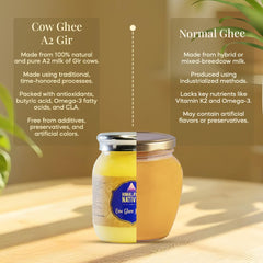 Natural Premium A2 Gir Cow Ghee By Himalayan Natives | Authentic Flavor & Natural Aroma Desi Cow Ghee Helps Boost Immunity | (250ml) 8.4 Ounce | Jar Pack