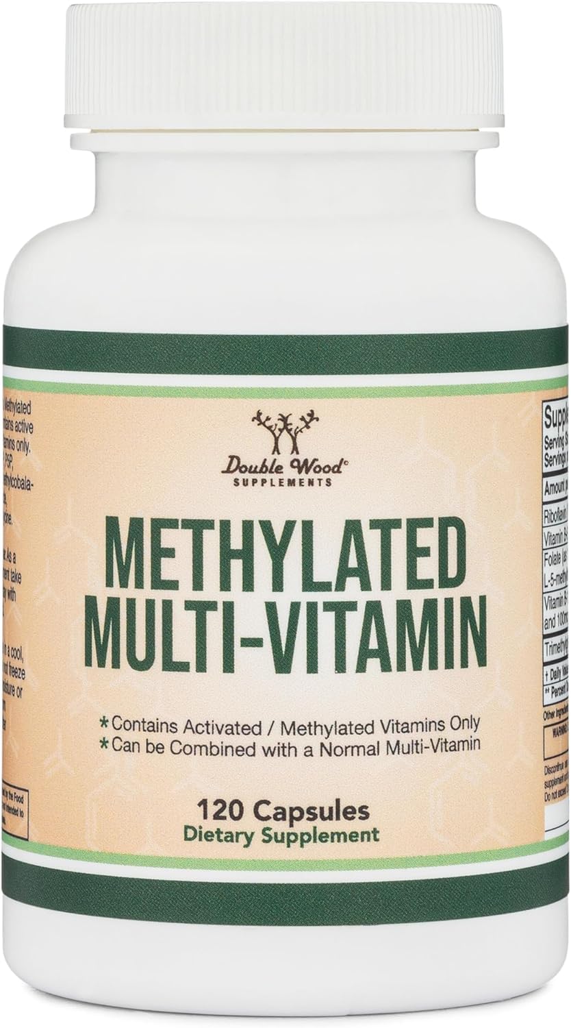 Athinika Nutrition Methylated Multivitamin Methylated And Activated Vitamins Only , B Complex With Trimethylglycine | 120 Capsules , 200gm 0.4lbs