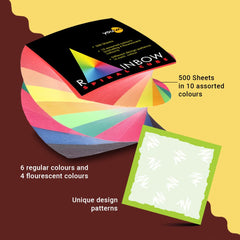 Rainbow Spiral Cube - For Students & Office Use | Note Pad | 8.7 Cm X 8.7 Cm | 500 Sheets