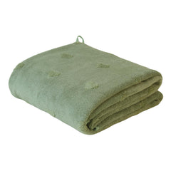 Hanker Ultra Luxury Large Size Plush Bath Towel 500 Gsm | Hearts Pattern Super, Very Soft On Skin, Luxurious Fabric, Pure Polyamide Bath Towel (Green)