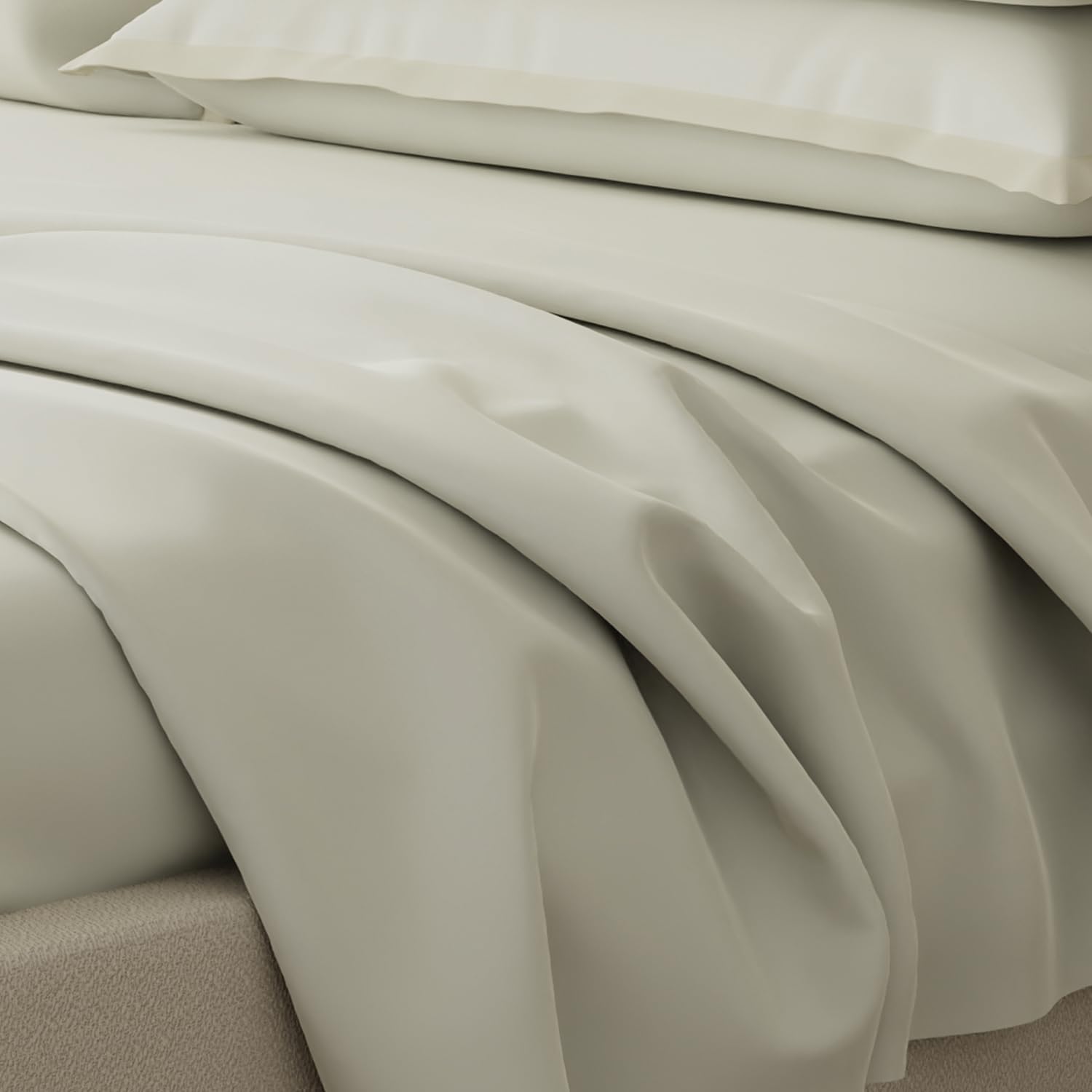 100% Cotton Plain Bedsheet Set With 4 Pillow Covers - 108 X 108 Inches, White | 400 Thread Count - Gift For Weddings Or Anniversary King Size Bedsheet