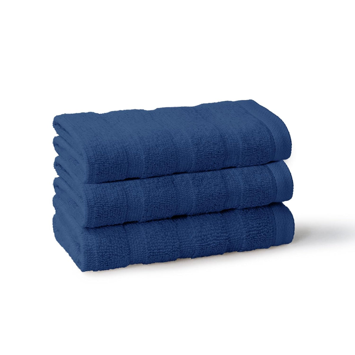 Mytrident Quick Dry 100% Cotton Face Towel 450 Gsm (Navy Blue) - 3 Pcs