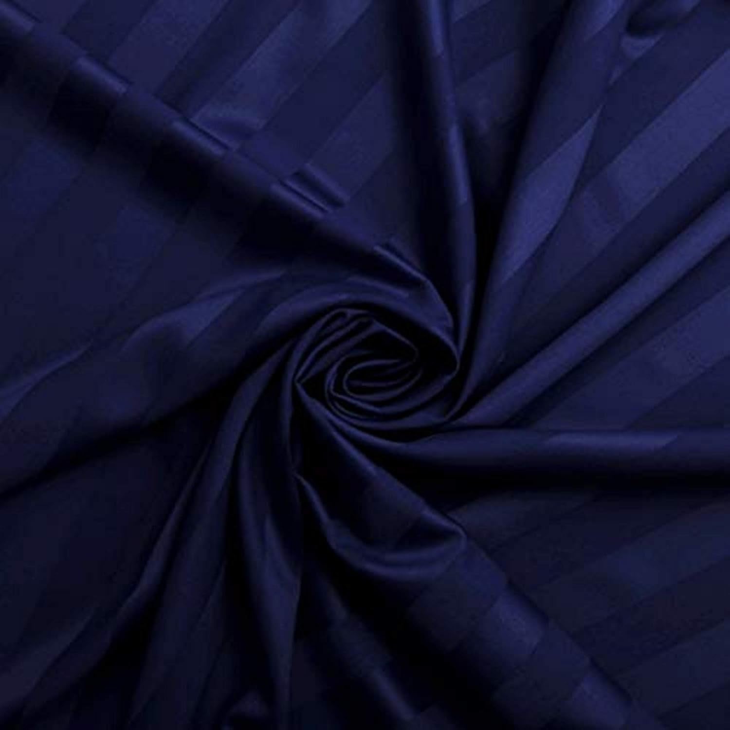 Bedsheet Single Size Elastic Fitted With 1 Pillow Cover - 48 X 72 X 8 Inches, Dark Blue | Soft Touch To Skin | Perfect Ideal For House, Hotel, Guest House Bedsheet