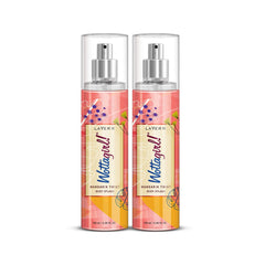 Layer'r Wottagirl Mandarin Twist Body Splash 135ml 4.56 Fl.oz. For Women | Long Lasting Fragrance Combo of 2