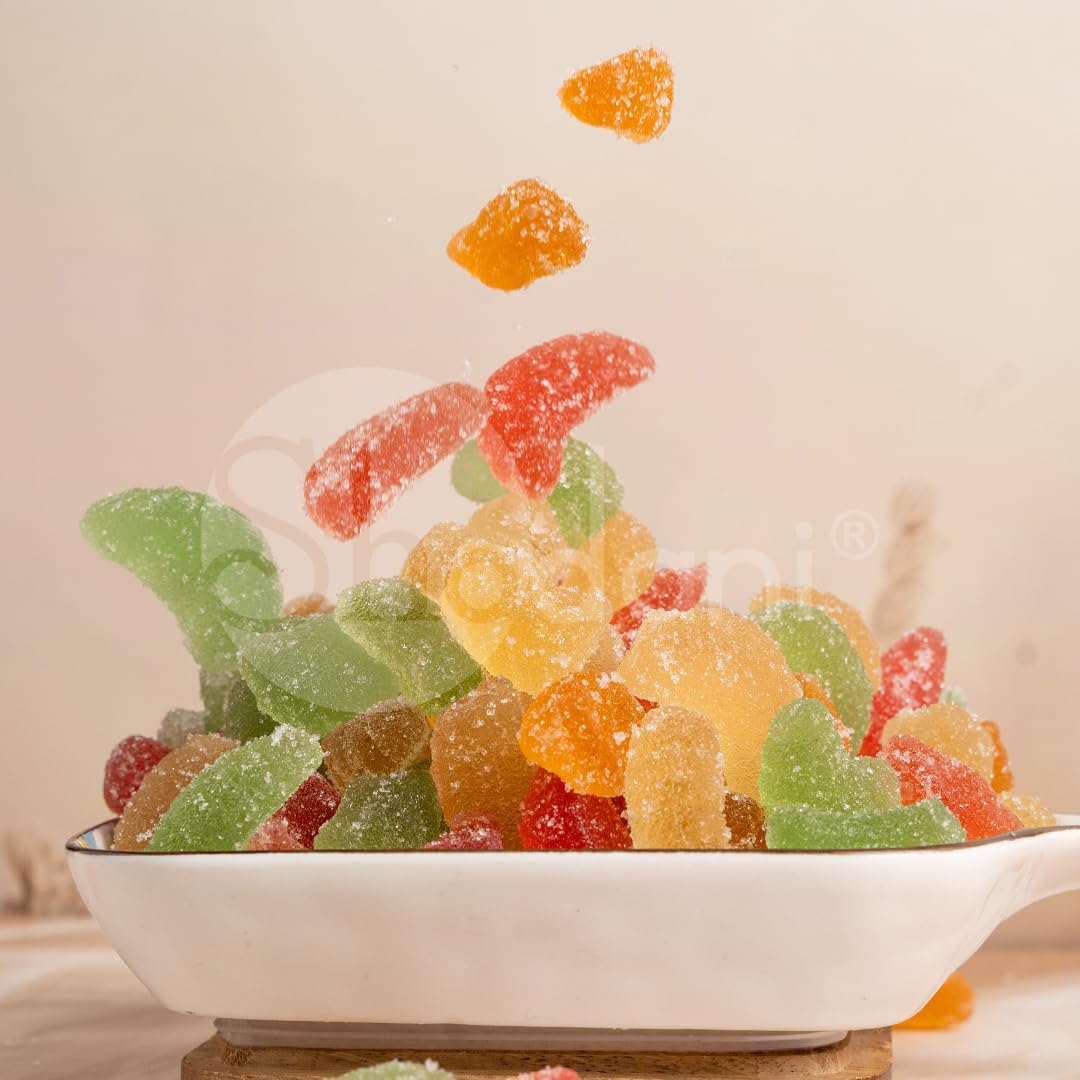 Shadani Mix Fruit Jelly Premium Can (200gm) Soft & Chewy Jellies Candy-Toffee
