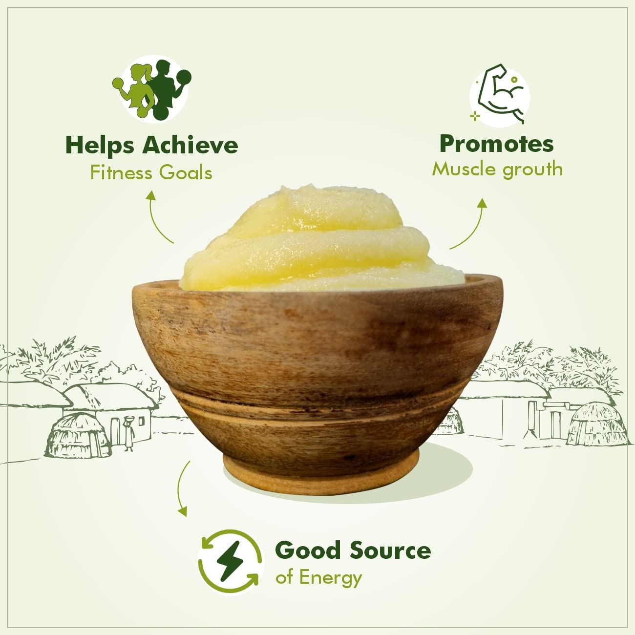 100% Pure Desi Cow Ghee By Jivika Naturals | Good Source Of Vitamin A & Healthy Desi Ghee Perfect For Digestive Health | (1 Litre) | 33.8 Ounce | Jar Pack