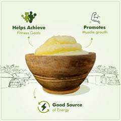 100% Pure Desi Cow Ghee By Jivika Naturals | Good Source Of Vitamin A & Healthy Desi Ghee Perfect For Digestive Health | (1 Litre) | 33.8 Ounce | Jar Pack