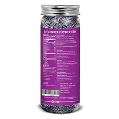 Blue Tea Caffeine Free Lavender Flower Herbal Tea - Pack Of 2 X 30gm Reusable Pet Jar, 1.05 Ounce Each, 60+ Cups | Flower Based, Non-Bitter, Non GMO - Calming Tea