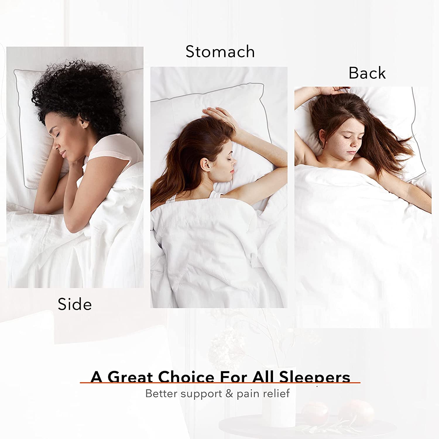Microfiber Soft White Pillows | Pillows For Sleeping, Bed Pillow - 40x60 Cm | Durable Construction For Long-Lasting Use, For Optimal Neck & Head Support, Easy-Care Convenience - Set Of 6