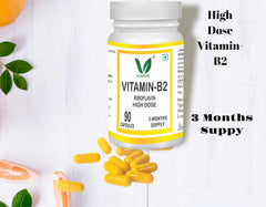 Vitaruhe Vitamin B2 (Riboflavin) High Dose, Vegan, No Artificial Additives | 90 Capsules , 150gm 0.3lbs