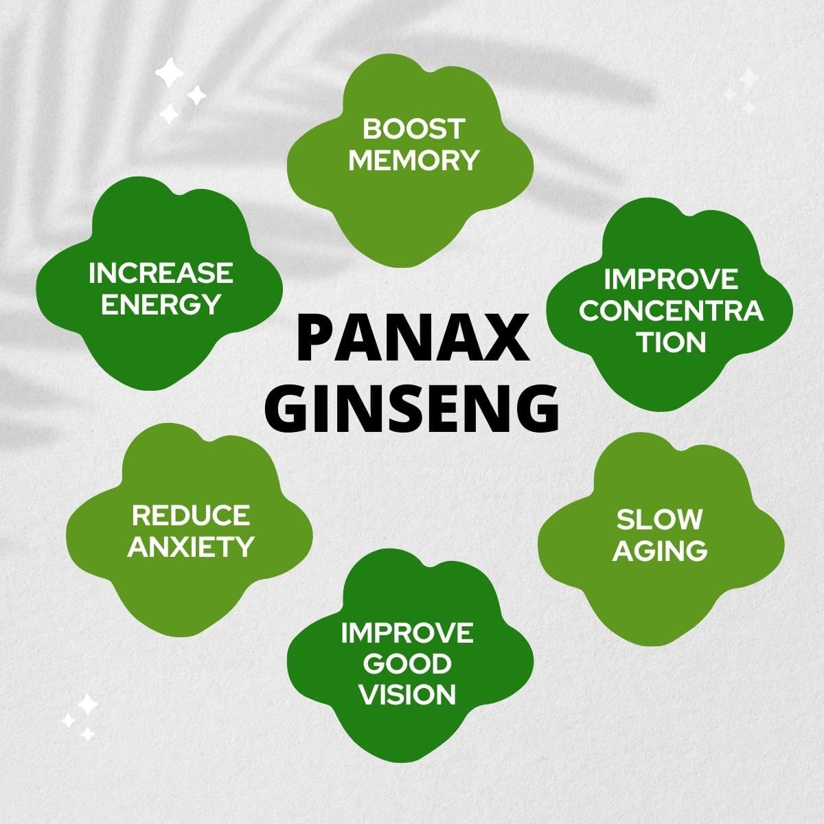 Panax Ginseng Korean Ginseng Energy Booster, Enhance Energy Levels, Boost Cognitive Function & Support Overall Vitality | 60 Capsule 100gm 0.2lbs
