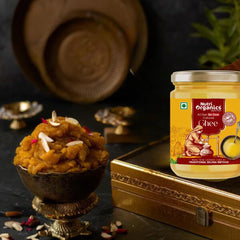 Organic Natural A2 Desi Gir Cow Ghee By Nutri Organics | Pure Aroma, Natural & Healthy Danedar Ghee Good For Bones Health | (500ml) 16.9 Ounce | Jar Pack