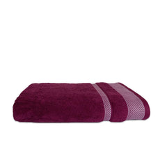 Spaces Hygro Cotton Bath Towel 600 Gsm | Blooms Softer When Washed Ultra Absorbency Dries You Quicker Bath Towel (Dark Violet)