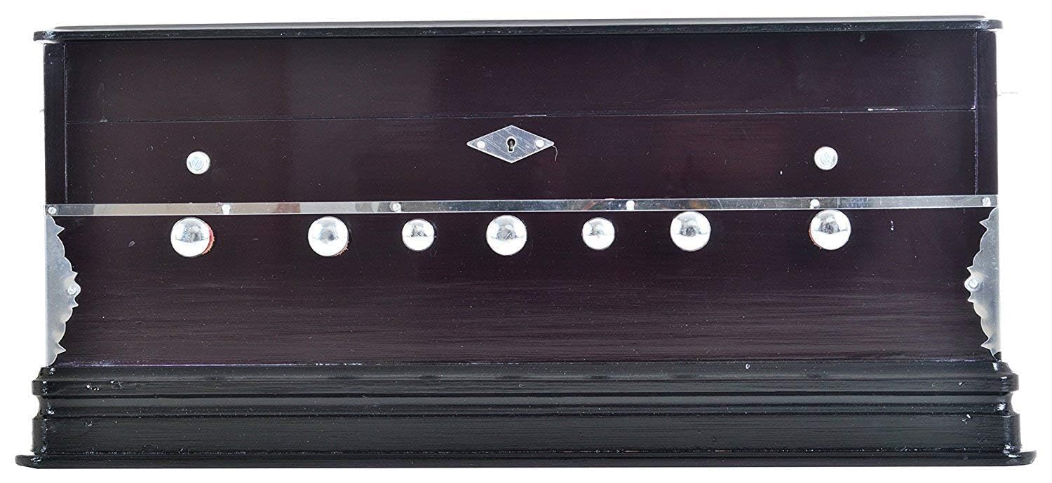 Harmonium With Cover - 3 1/4 Octave, Double Fold Bellow, 39 Keys, 7 Stopper, 2 Reeds (Bass- Male)