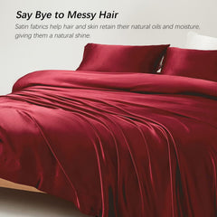 1 Double Bedsheet For Queen Size With 2 Pillow Covers - 90 X 100 Inches, Crimson Red | Perfect For Romantic Night, Excellent Gift For All Celebrations Bedsheet