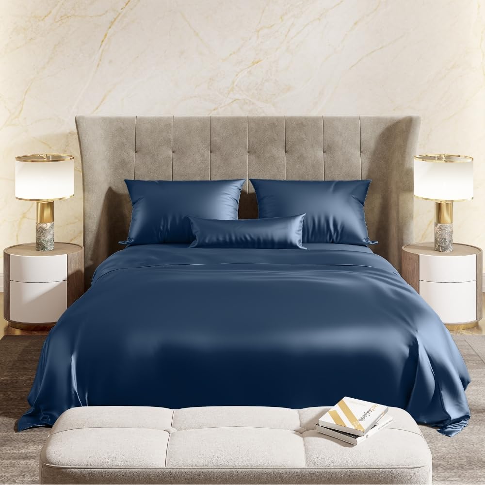 Premium Double Bedsheet For Queen Size | 100 X 90 Inches, Deep Ocean Blue With 2 Pillow Covers | Skin Friendly Fabric For Everyday Comfort