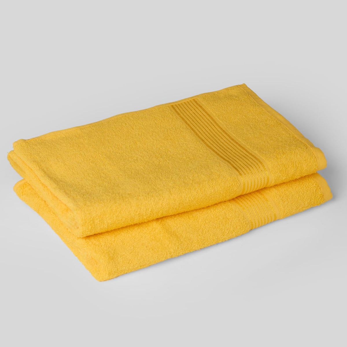 Kopa By Bianca 100% Cotton Soft Terry Towel Bath Towel L D`Ross 900 Gsm | Super Absorbent, Lightweight, Odour Free Bath Towel (Yellow) - 2 Pcs