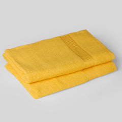 Kopa By Bianca 100% Cotton Soft Terry Towel Bath Towel L D`Ross 900 Gsm | Super Absorbent, Lightweight, Odour Free Bath Towel (Yellow) - 2 Pcs