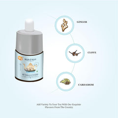 Spice Drop Mumbai Cutting Tea Spice Blend - 180 Cups, 5ml, 0.1 Fl.Oz. | Contains Cardamom, Ginger & Clove - Chai Masala Drops | GMO Free, No Preservatives, Gluten Friendly, Keto Friendly