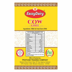 Natural Pure Desi Cow Ghee By EassyDairy | Naturally Rich Taste & Aroma Desi Pure Ghee Perfect For Dishes | (1 Litr) 33.8 Ounce | Box Pack