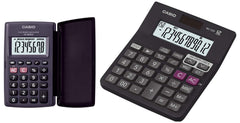 Casio MJ-12D 150 Steps Check & Correct Desktop Calculator & Casio HL820LV-BK Portable Calculator With Flap Cover