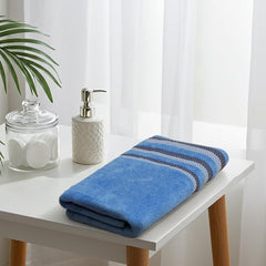 Liberty Towels Zero Twist Cotton Bath Towel 450 Gsm | Ultra Soft, Everyday Luxury Bath Towel (Blue)