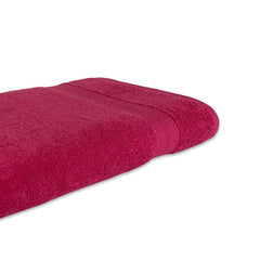 Spaces 100% Cotton Large 450 Gsm Dobby Solid Bath Towel (Pink)