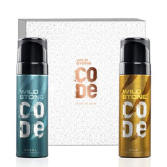 Wild Stone Code Steel & Gold Body Perfume 240ml 8.1 Fl.oz. Pack Of 2 | Best Perfume Gift Set For Men