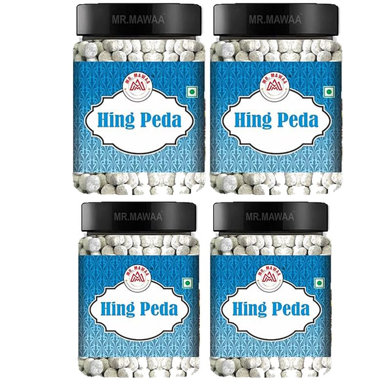 Mr. Mawaa Heeng Peda 720gm, (180gm *4) | Asafoetida Flavoured Digestive Candy | Jar Pack