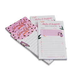 Collections Daily To Do List Notepad, Funny Tear Off Pad, Memo Pad For Shopping Lists | Set Of 4
