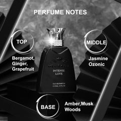 Menjewell Intense Love Eau De Parfum 100ml 3.4 Fl.oz. Masculine Fragrance | Premium Luxury Long Lasting