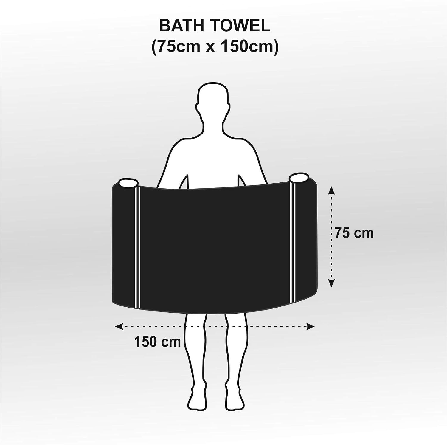 Meroo Diamond Cotton Large Bath Towel For Hotel & Spa 1500 Gsm (White) - Pack Of 3