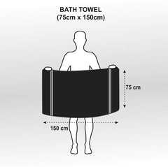 Meroo Diamond Cotton Large Bath Towel For Hotel & Spa 1500 Gsm (White) - Pack Of 3