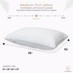 Luxury Hotel Collection Bed Pillows, Standard Size - 20 X 28 Inch | Adjustable Super Soft Down Alternative Pillows For Back, Side & Stomach Sleepers | Soft Pillow, Neck Support - Pack Of 2