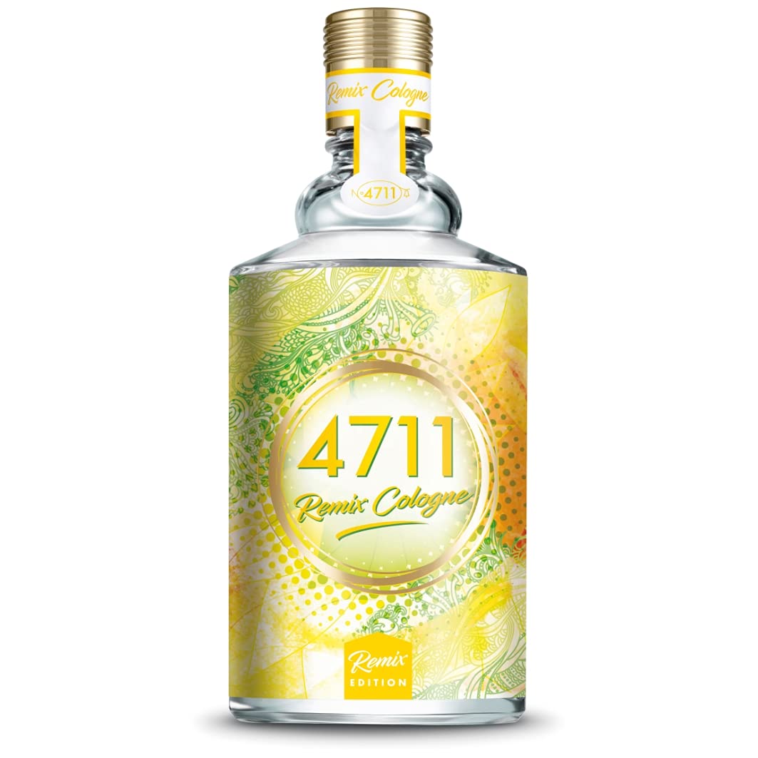 4711 Remix Cologne Lemon Eau De Cologne 100ml 3.4 Fl.oz. | Perfect Gift For Husband & Wife | Long Lasting Fragrance