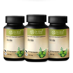 Dr. Era Ayurveda Amla Tablet Pure Herbs Used, Rich In Vitamin C & Antioxidants, Improves Digestion, Enhances Vision | 50 Veg Tablets 100gm 0.2lbs Each Pack Of 3