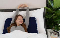 Premium Multipurpose Microfiber Pregnancy Pillow For Pregnant Women - Navy Blue | 100% Cotton, Zippered Cover, Lightweight, Removable Cover, Full Body Pillow, Soft Pillow - Pack Of 1