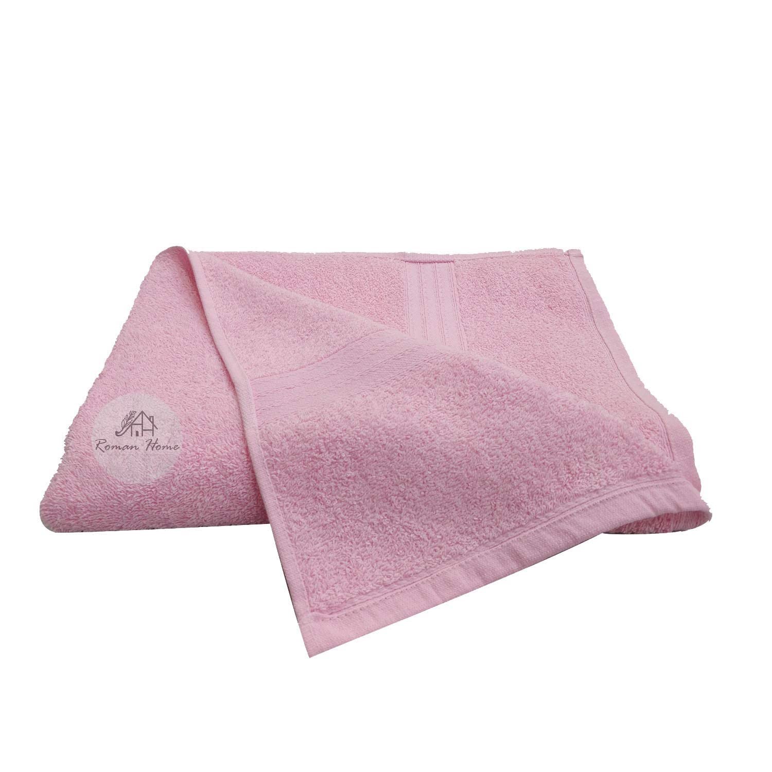 Roman Home Cotton Soft Bath Towel 500 Gsm (Pink)