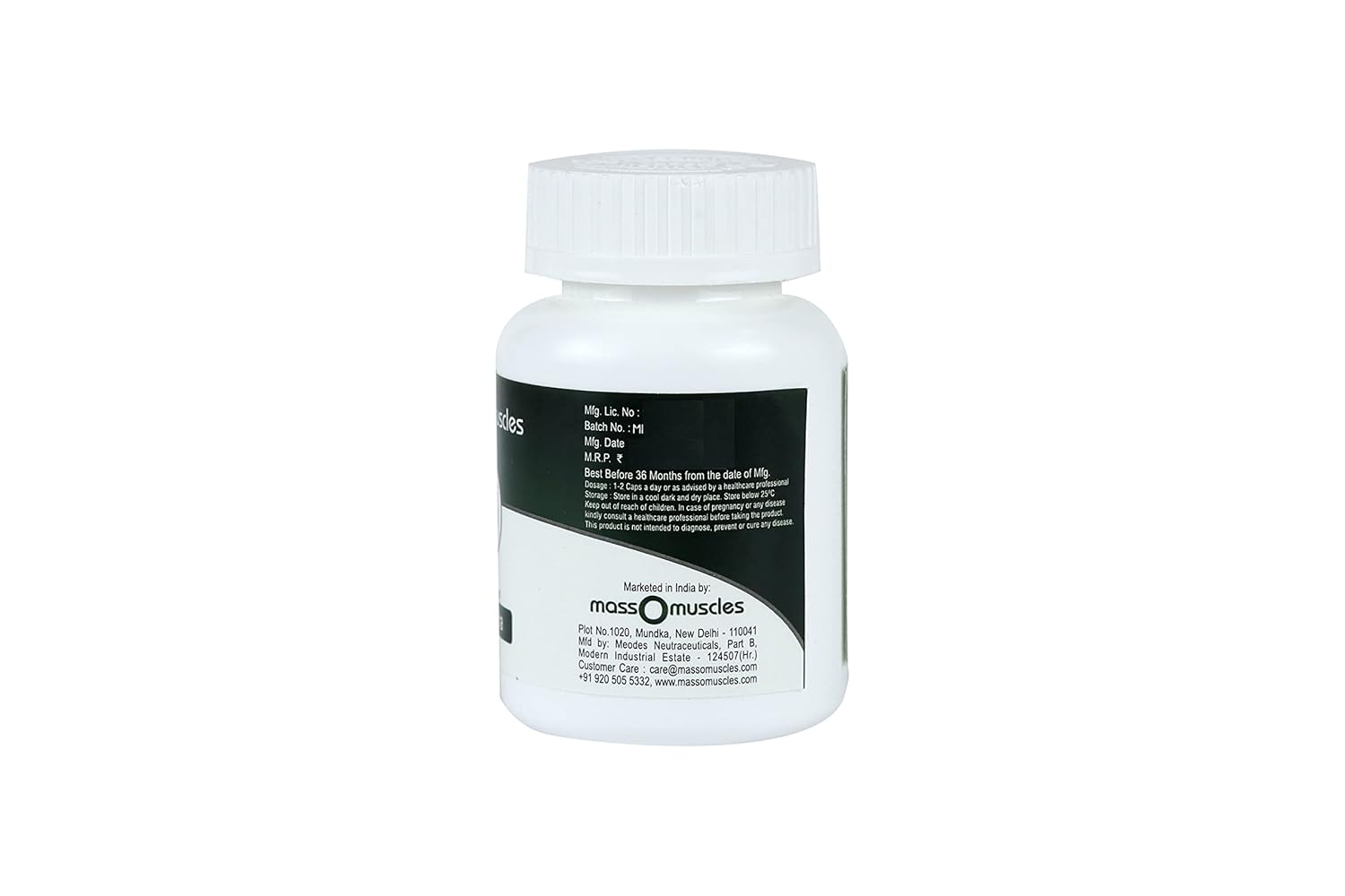 Massomuscles Pure Extract Of Aloe Vera 750mg Ayurvedic Herbal Capsules Helps In Hair & Skin Properties | 60 Capsules, 100gm 0.2lbs